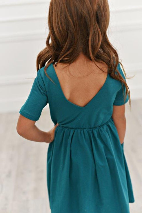 Teal Twirl Dress