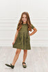 Olive Green Heart Twirl Dress