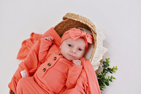 knotted-baby-gown-bright-coral Presley Couture at Sophia's Style--2