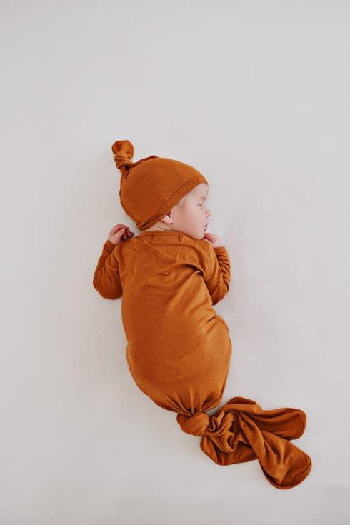 knotted-baby-gown-cognac Presley Couture at Sophia's Style--3