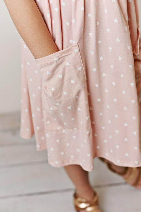 Pink Hearts Twirl Dress
