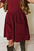 Maroon Twirl Dress