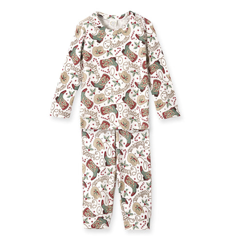 western-christmas-pajamas-for-kids-bamboo-holiday-pjs Sophia's StyleUnisex Pajamas-1