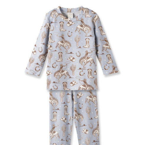 wild-wrangler-blue-cowboy-western-bamboo-kids-pajama-set-Sophia's Style-2