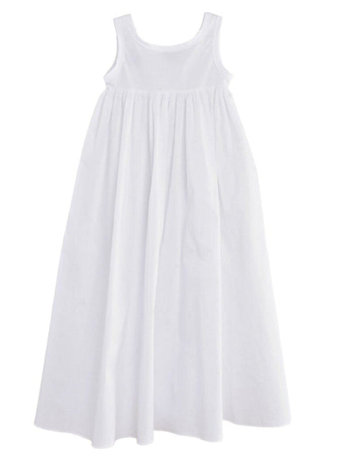 Baby Girls White Heirloom Length Cotton Slip 0-12M - front SophiasStyle.com