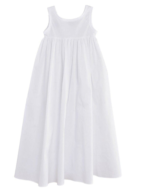 Baby Girls White Heirloom Length Cotton Slip 0-12M - front SophiasStyle.com