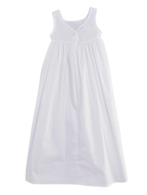 Baby Girls White Heirloom Length Cotton Slip 0-12M - back SophiasStyle.com