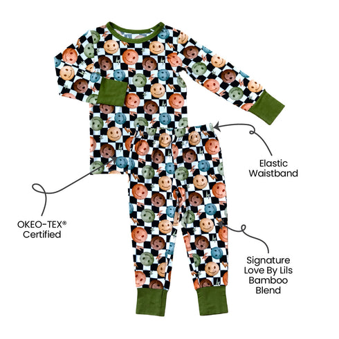 luke-smiley-checks-bamboo-2-piece-long-sleeve-set Laree & Co - Sophia's Style-2