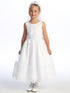 Girls Sequin Cordered Embroidered Tulle Overlay Communion Plus Size Dress 8.5-20.5