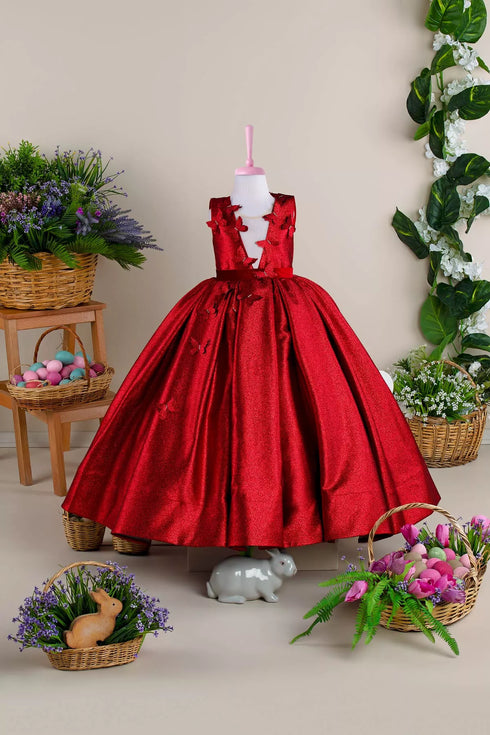 leaf-red-party-dress-tha-dressing - Sophia's Style -4