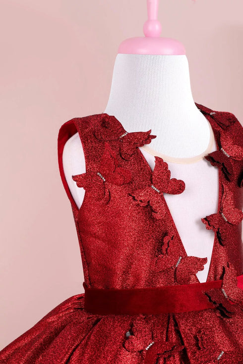 leaf-red-party-dress-tha-dressing - Sophia's Style -2