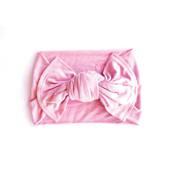 lillian-pink-bamboo-headwrap-bow-Laree + Co. at Sophia's StyleHeadwrap-1
