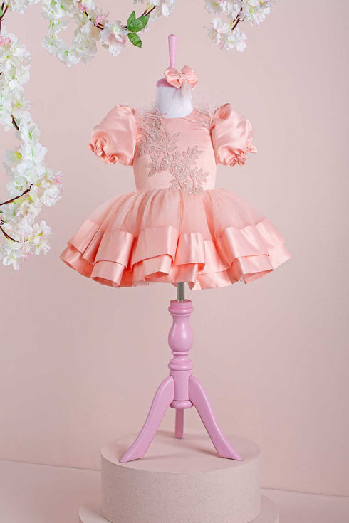 linda-peach-party-dress-THA Dressing at Sophia's StyleBaby & Toddler Dresses-1