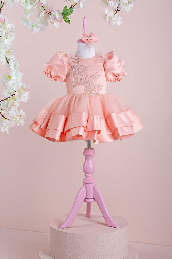 linda-peach-party-dress-THA Dressing at Sophia's StyleBaby & Toddler Dresses-1