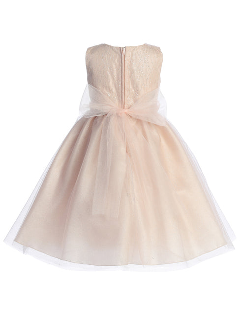 Girls Multi Glitter Tulle Sleeveless Tea-Length Flower Girl Dress 2T-8 - SophiasStyle.com