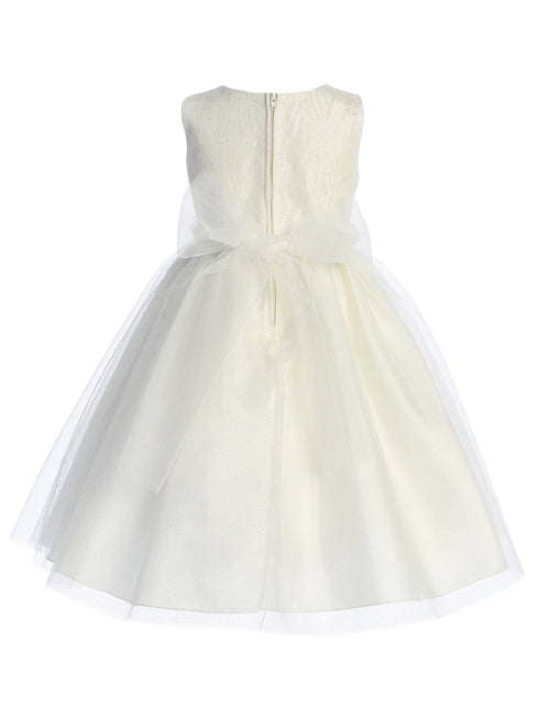 Girls Multi Glitter Tulle Sleeveless Tea-Length Flower Girl Dress 2T-8 - SophiasStyle.com