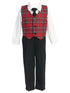 Boys Red Plaid Christmas Occasion Suit Set 2T-7 - SophiasStyle.com