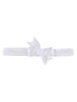 Baby Girls White Satin White Ribbon Flower Sarah Faye Headband - SophiasStyle.com