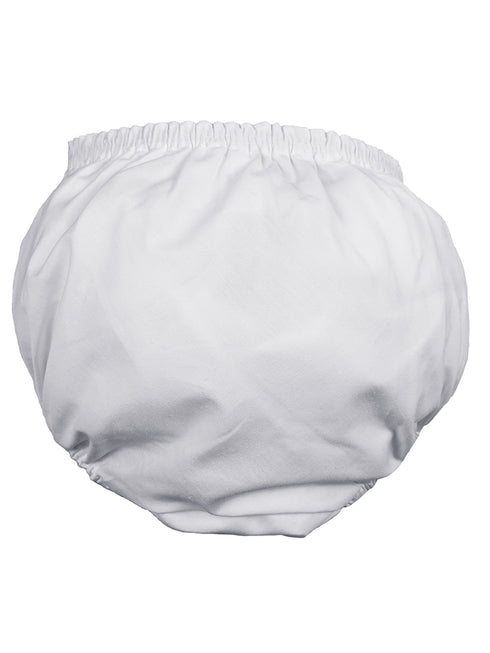 Baby Girls White Elastic Bloomer Diaper Cover NB-XL - SophiasStyle.com