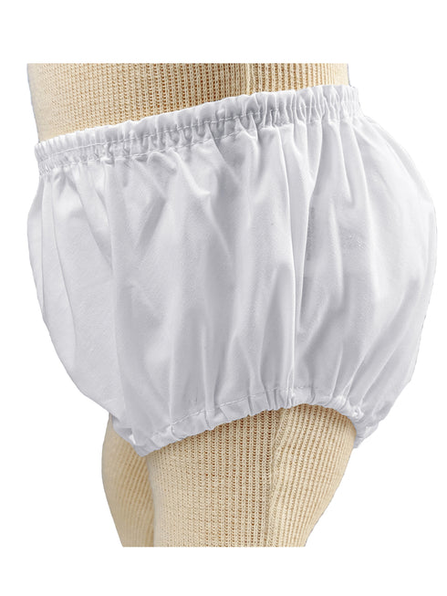 Baby Girls White Elastic Bloomer Diaper Cover NB-XL - SophiasStyle.com