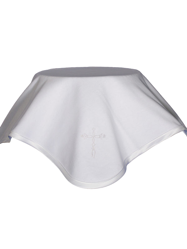 Little Things Mean A Lot Baby Embroidered Cross And Stars Christening Blanket - SophiasStyle.com