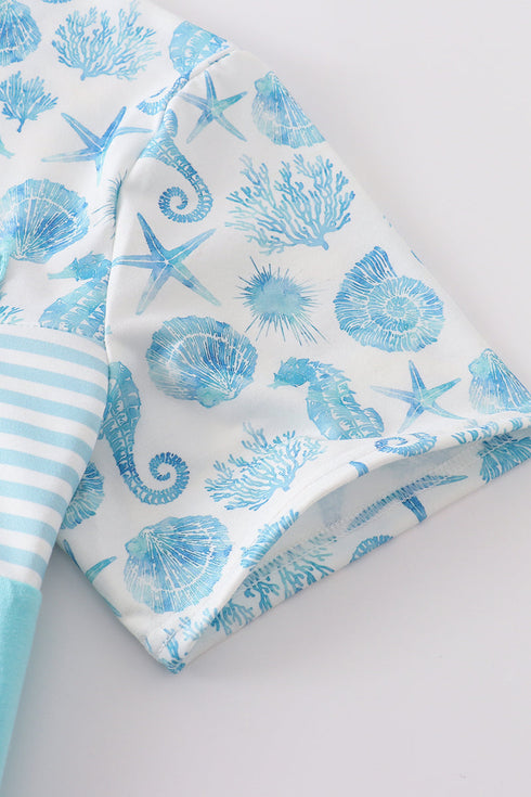 Marine creature print men top