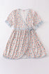 Floral print woman dress