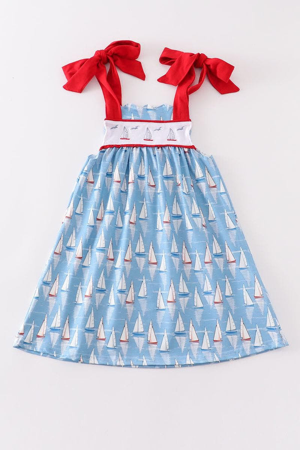 regatta-summer-playwear-dress-w-hair-bow little-miss-marmelade-Sophia's StyleGirls Dress-1