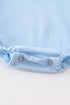 Blue tractor embroidery boy bubble