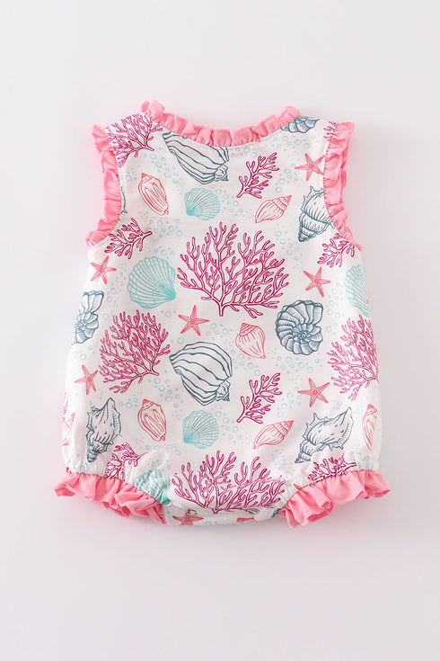Pink Shell Embroidered Bubble