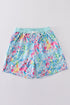 Mint rainbow splash dad swim trunks