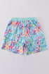 Mint rainbow splash dad swim trunks