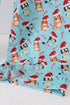 Blue christmas character print dad pajamas pants