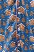 Navy gingerbread print mom gown