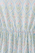 Blue delicate floral print mom dress