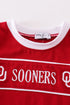 Red sooners embroidery boy bubble