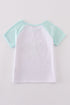 White cross he is risen glitter embroidery mom&me top