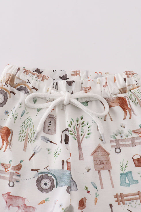 Sage farm print boy set