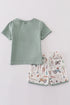 Sage farm print boy set