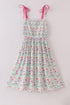 Meadow delight smocked mom dress