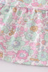 Mint pink floral print mom&me tiered dress