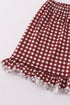 Mississippi MSU embroidery smocked gingham ruffle set
