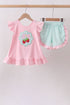 Pink Strawberry Applique Knit Set