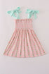 Pink floral smocked mom&me dress
