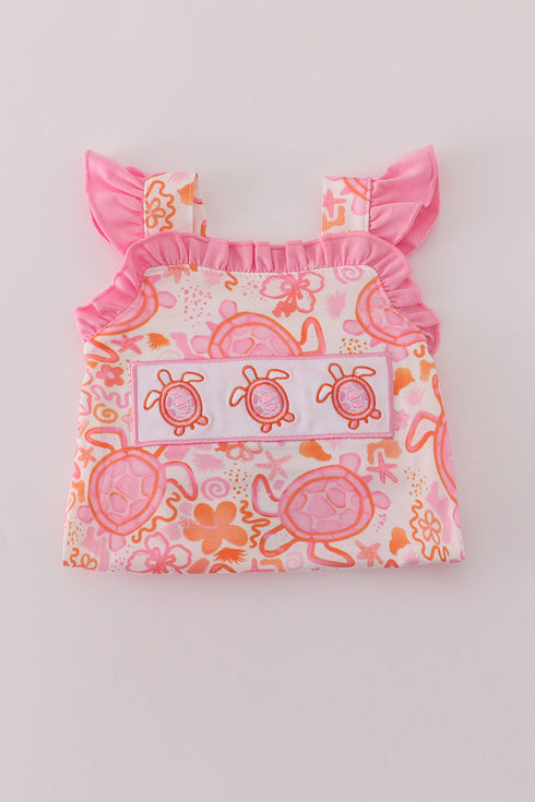 Pink Floral Ruffle Bubble