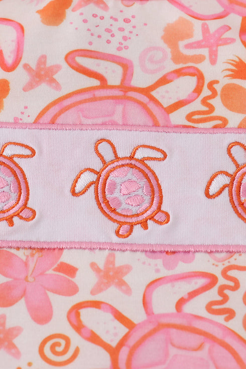 Pink Floral Ruffle Shorts Set