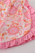 Pink Floral Ruffle Shorts Set