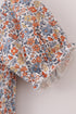 Fall floral print smocked mom dress