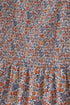 Fall floral print smocked mom dress