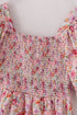 Purple floral print ruffle mom&me dress